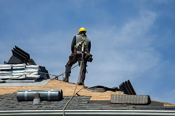Professional Gutter Installation technician working in Lucasville, OH